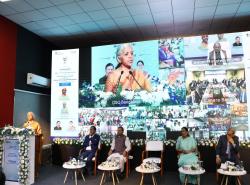 Union Minister for Finance and Corporate Affairs Smt. Nirmala Sitharaman launches National MSME Cluster Outreach Programme and inaugurates New SIDBI Branches in Bengaluru on 09.11.2024