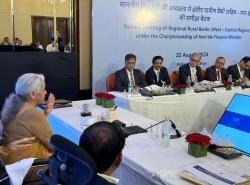 Hon'ble Finance Minister reviews the performance of Regional Rural Banks (RRBs) of West-Central Region during her visit to Udaipur, Rajasthan on 22.08.2024