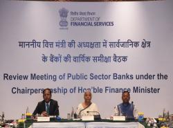 Union Minister for Finance and Corporate Affairs, Smt. Nirmala Sitharaman review meeting with MDs and CEOs of Public Sector Banks in New Delhi