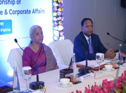 Hon'ble Finance Minister Smt. Nirmala Sitharaman chaired a meeting in Patna on 29.11.2024 to review the performance of 8 Regional Rural Banks (RRBs) of the Eastern region covering 4 states of Bihar, Jharkhand, Odisha, and West Bengal.