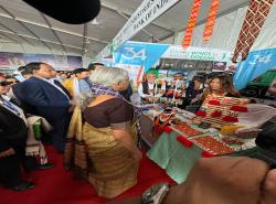 Union Finance Minister visited several Self Help Group stalls and interacted with the members of SHGs in Namsai, an Aspirational District in Arunachal Pradesh on 01.10.2024