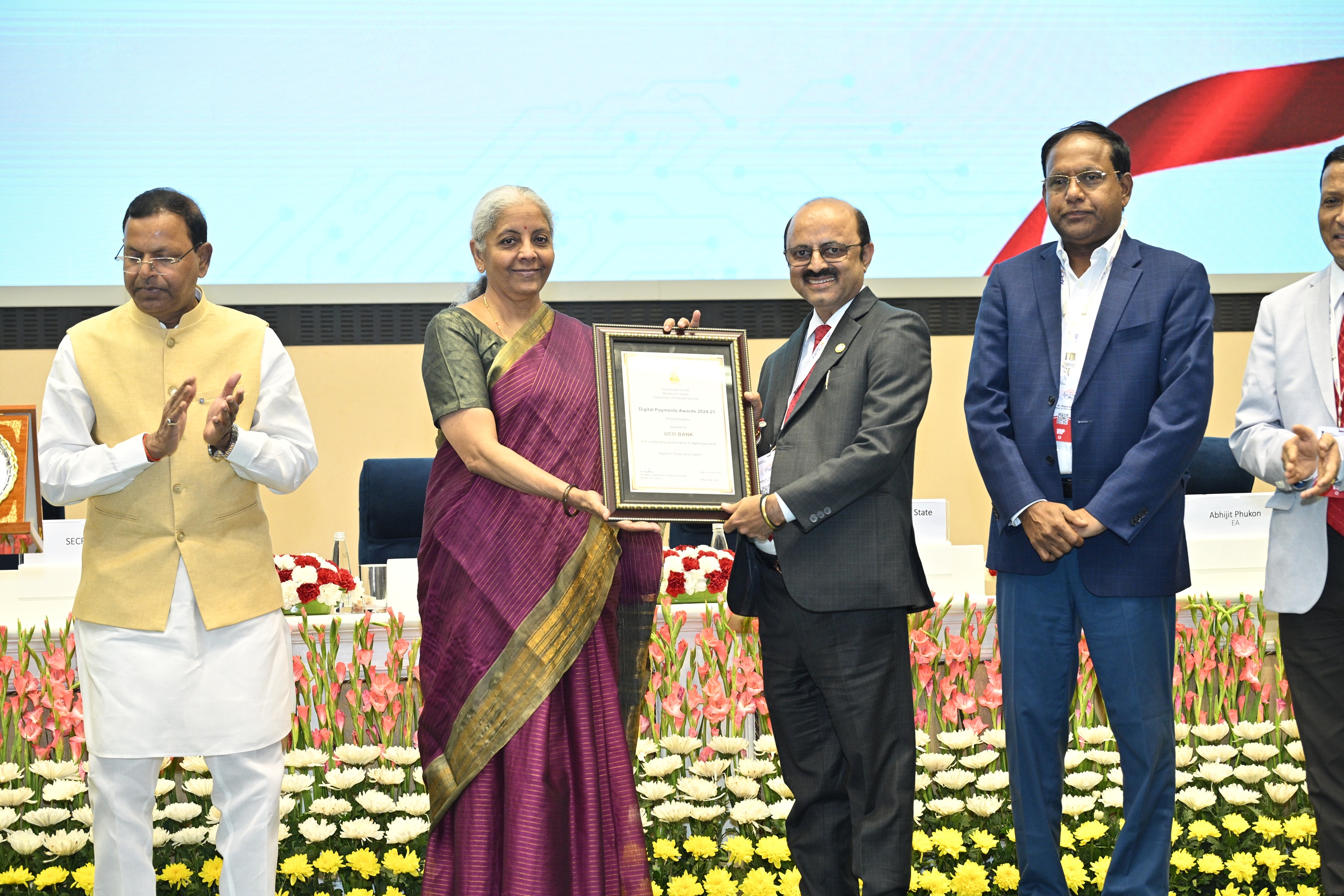 Hon'ble Finance Minister addressed the audience and gave away awards to winners under various categories during the Digital Payments Awards 2025 Ceremony in New Delhi