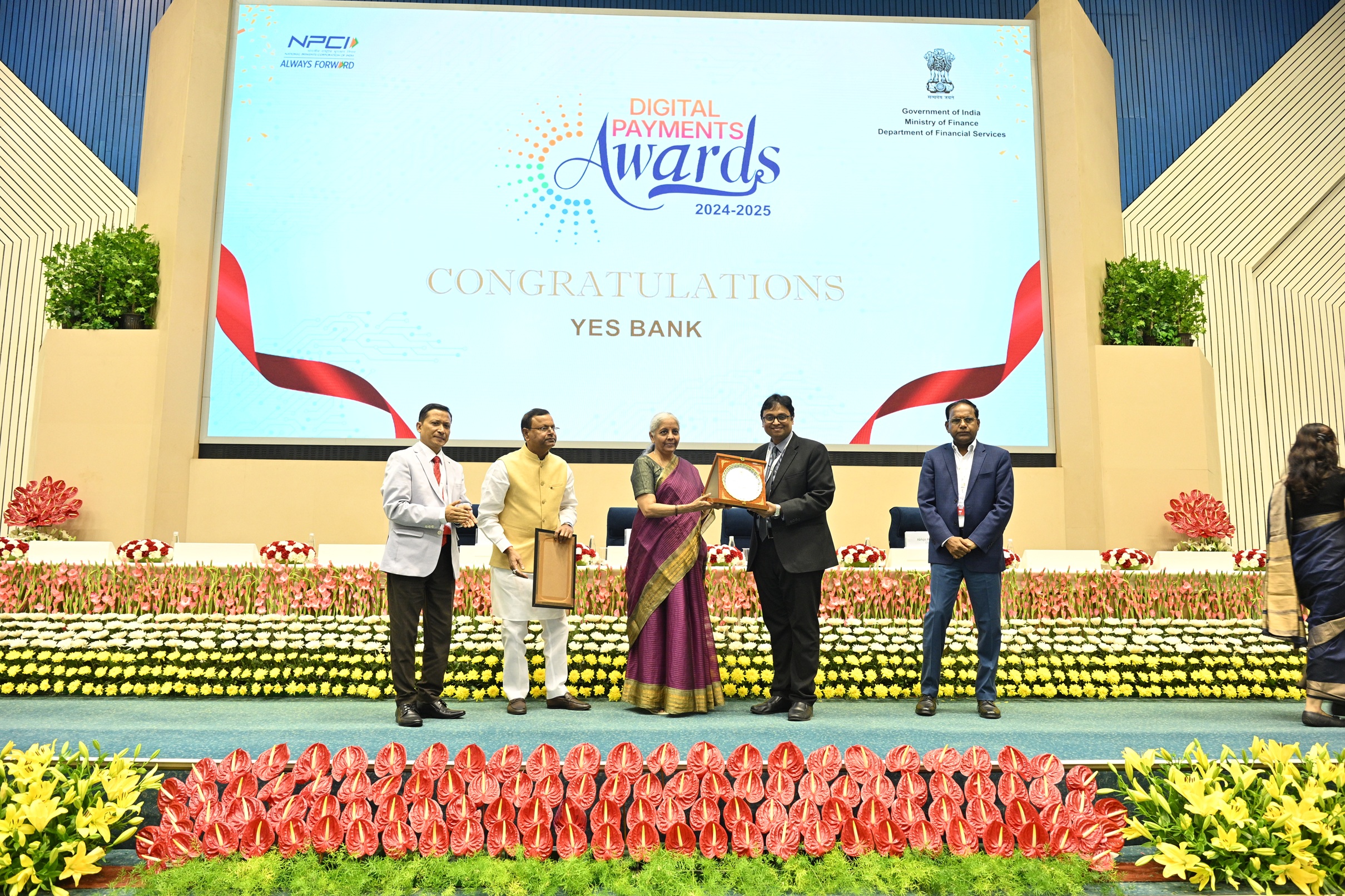 Hon'ble Finance Minister addressed the audience and gave away awards to winners under various categories during the Digital Payments Awards 2025 Ceremony in New Delhi