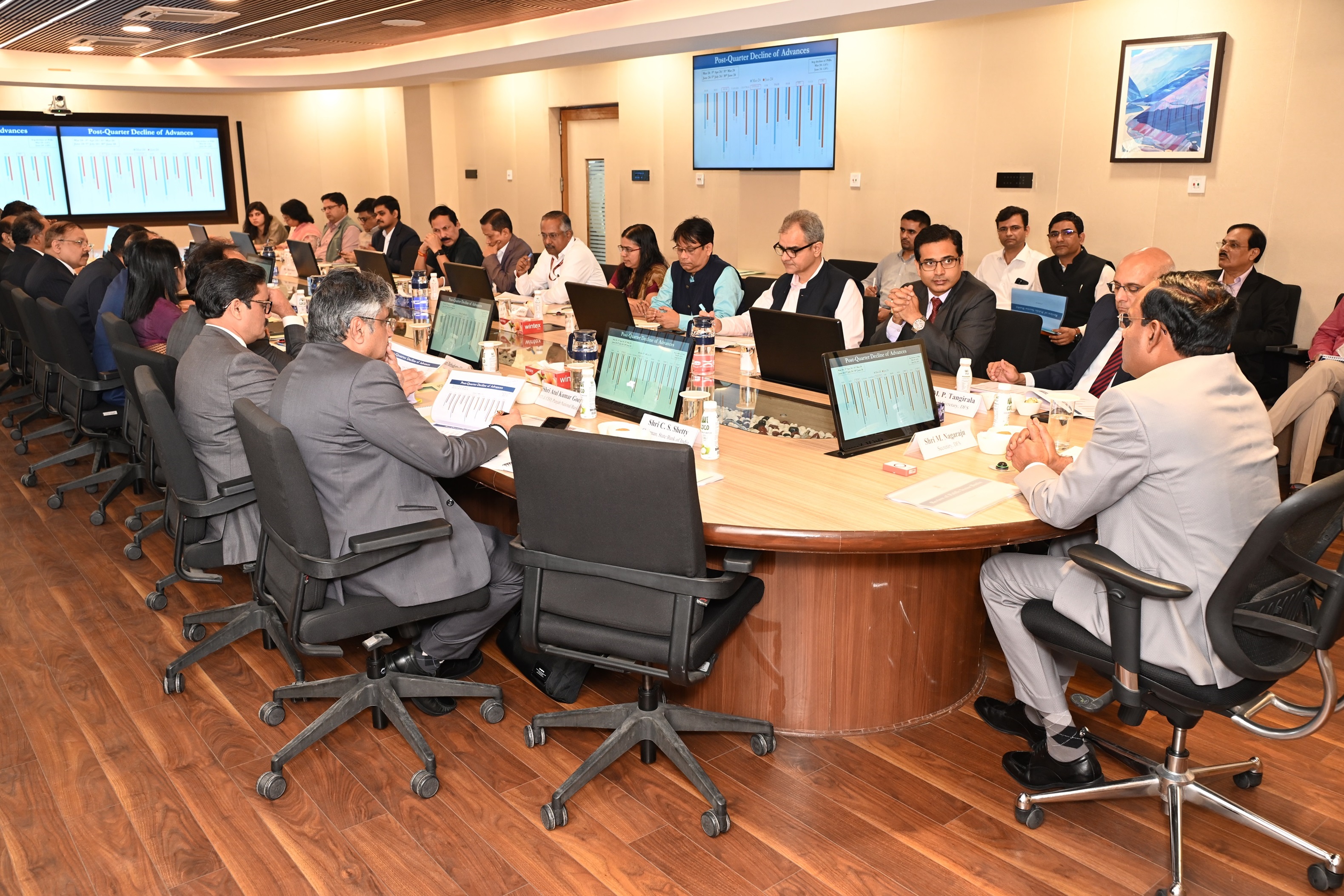 Secretary, DFS chaired a comprehensive review meeting with heads of PSBs on 05.11.2024 to assess the performance and progress of PSBs across areas, including financial stability, digital innovation, cybersecurity, customer-centric initiatives, and support