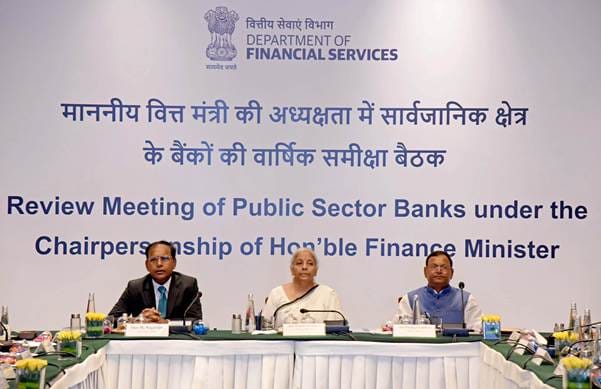 Union Minister for Finance and Corporate Affairs, Smt. Nirmala Sitharaman review meeting with MDs and CEOs of Public Sector Banks in New Delhi