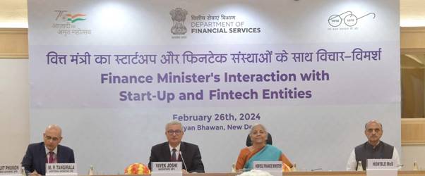 Finance Minister's Interaction with Start-Up and Fintech Entities