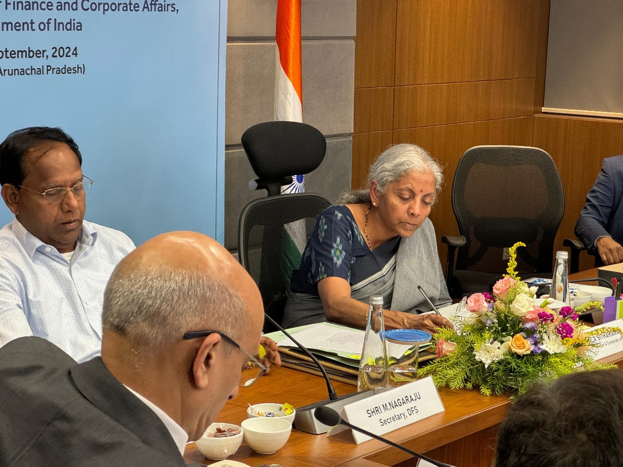 Hon'ble Finance Minister chaired a meeting on 30.09.2024 to review performance of 7 Regional Rural Banks of the North East Region covering the states of Arunachal Pradesh, Assam, Manipur, Meghalaya, Mizoram, Nagaland and Tripura in Itanagar, AP