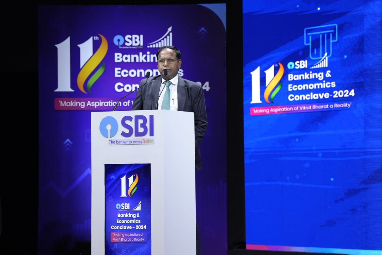 Secretary, Department of Financial Services (DFS), delivered the keynote address at the 11th SBI Banking & Economics Conclave 2024. The event centred on the theme, "Making Aspiration of Viksit Bharat a Reality!."