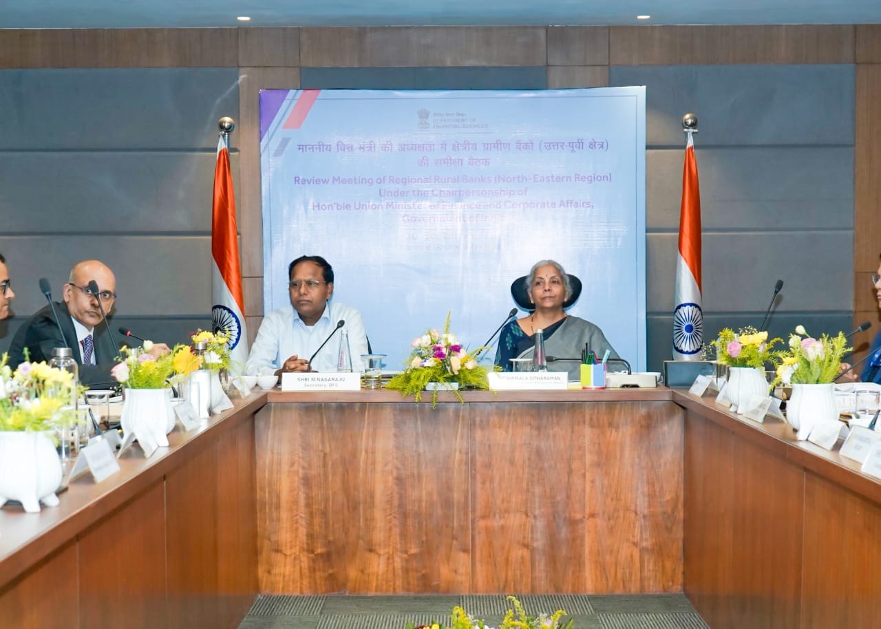 Hon'ble Finance Minister chaired a meeting on 30.09.2024 to review performance of 7 Regional Rural Banks of the North East Region covering the states of Arunachal Pradesh, Assam, Manipur, Meghalaya, Mizoram, Nagaland and Tripura in Itanagar, AP