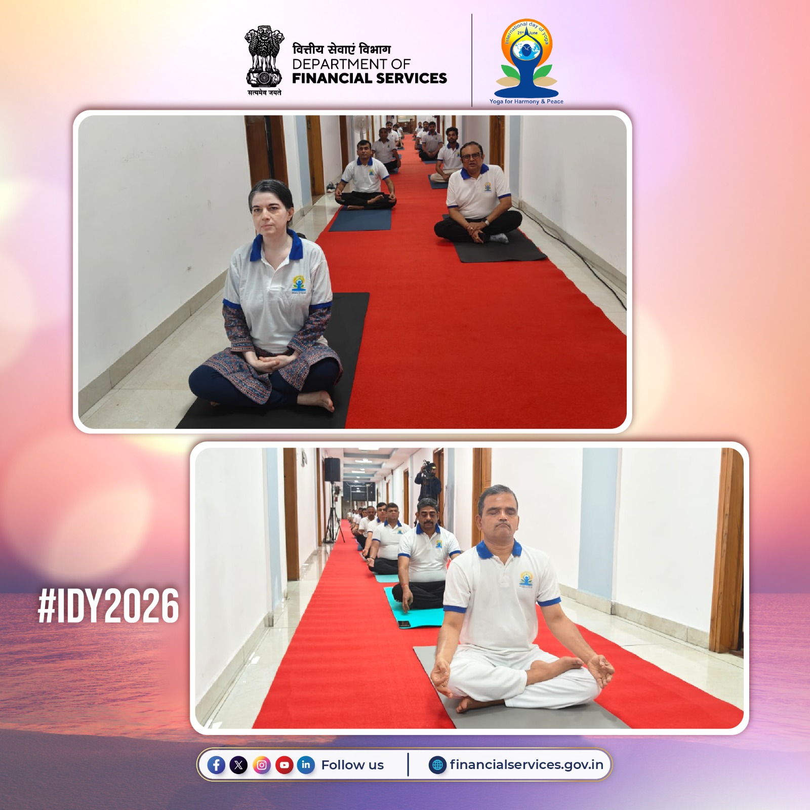 12th International Day of Yoga was celebrated at Department of Financial Services (DFS)