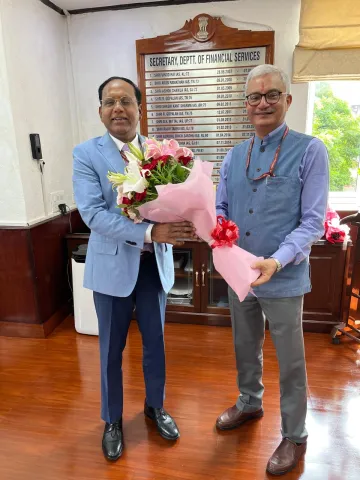Shri M. Nagaraju took charge as the Secretary, Department of Financial Services (DFS), Ministry of Finance from Dr. Vivek Joshi on 19.08.2024