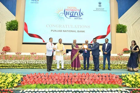 Hon'ble Finance Minister addressed the audience and gave away awards to winners under various categories during the Digital Payments Awards 2025 Ceremony in New Delhi