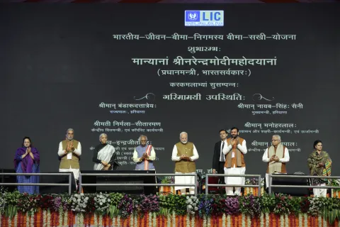 Hon'ble Prime Minister Shri Narendra Modi launches LIC's Bima Sakhi Yojana in Panipat, Haryana on 09.12.2024, which was also attended by Hon'ble Finance Minister Smt. Nirmala Sitharaman