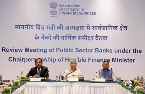 Union Minister for Finance and Corporate Affairs, Smt. Nirmala Sitharaman review meeting with MDs and CEOs of Public Sector Banks in New Delhi