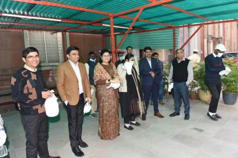 The Department of Financial Services organized a Shraamdaan Activity to promote cleanliness as a part of the Swachhta Pakhwada, 2025' being observed from 16th to 31st January 2025. Officers of DFS participated in the shramdaan activities