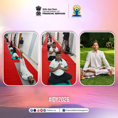 12th International Day of Yoga was celebrated at Department of Financial Services (DFS)